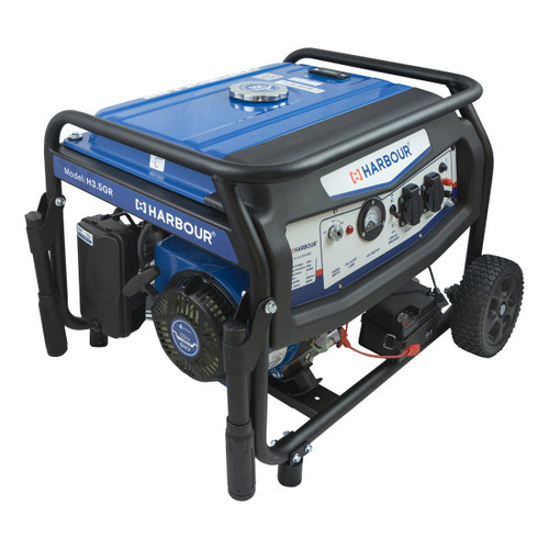 ژنراتور برق بنزینی-استارتی (چرخدار) 3500 وات کد H3.5 GR هاربر