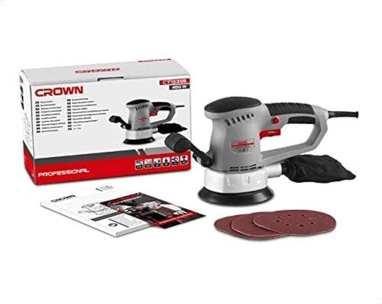 سنباده لرزان 150 میلیمتر 450 وات (اوربیتال) کرون مدل CT13395
